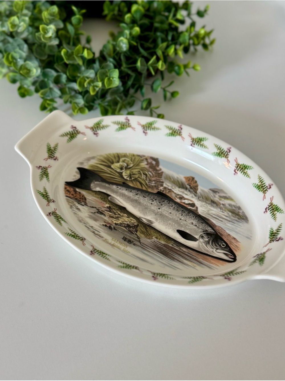 PORTMEIRION The Complete Angler Salmon Oval Baker